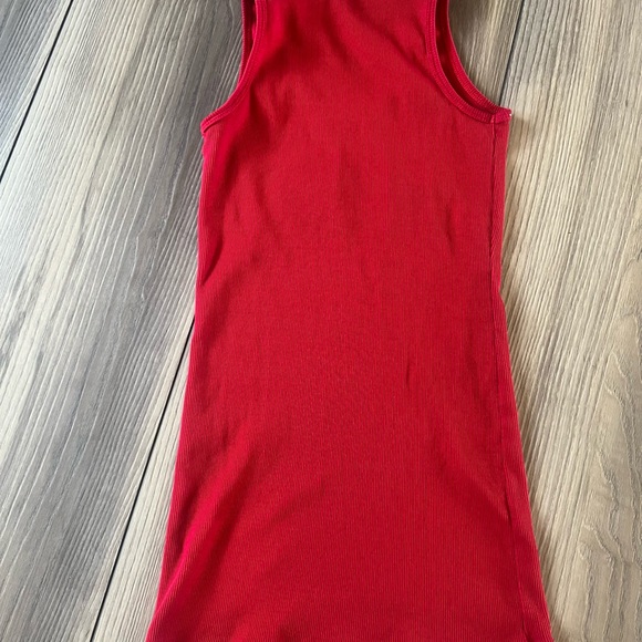 Red Tank Top with Rhinestone Design - Picture 2 of 3